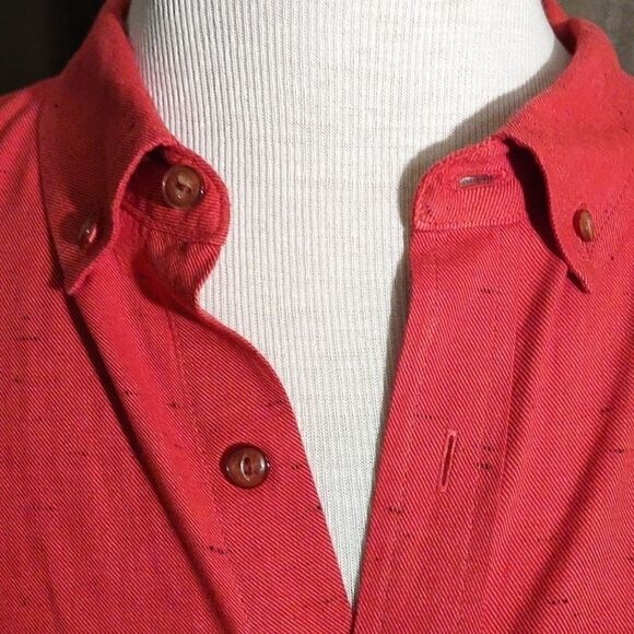 Levi's Red Short Sleeve Button up Shirt - Picture 7 of 8